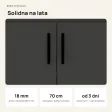 Wisząca łazienkowa szafka pod umywalkę - Grafitowa