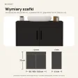 Wisząca łazienkowa szafka pod umywalkę - Czarna