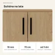Wisząca łazienkowa szafka pod umywalkę - Dąb Kamienny