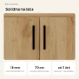 Wisząca łazienkowa szafka pod umywalkę - Dąb Złoty