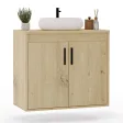 Wisząca łazienkowa szafka pod umywalkę - Dąb Artisan