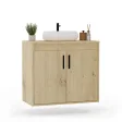 Wisząca łazienkowa szafka pod umywalkę - Dąb Artisan