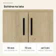 Wisząca łazienkowa szafka pod umywalkę - Dąb Artisan