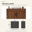 Wisząca łazienkowa szafka pod umywalkę - Orzech