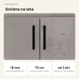 Wisząca łazienkowa szafka pod umywalkę - Beton