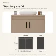 Wisząca łazienkowa szafka pod umywalkę - Cappuccino