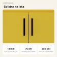 Wisząca łazienkowa szafka pod umywalkę - Żółta