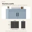Wisząca łazienkowa szafka pod umywalkę - Niebieska