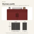 Wisząca łazienkowa szafka pod umywalkę - Czerwony