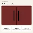 Wisząca łazienkowa szafka pod umywalkę - Czerwony