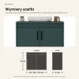 Wisząca łazienkowa szafka pod umywalkę - Zielona