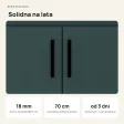 Wisząca łazienkowa szafka pod umywalkę - Zielona