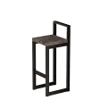 Metalowy Hoker loft z oparciem - Beton rdzawy