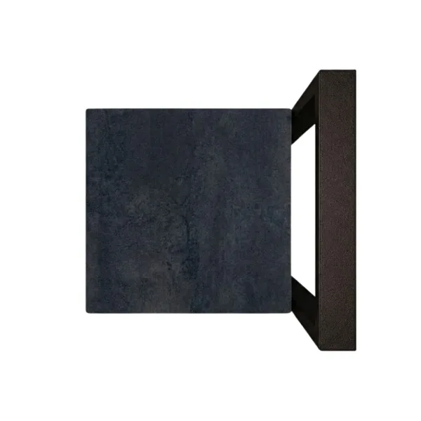 Metalowy Hoker loft z oparciem - Beton czarny