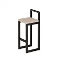 Metalowy Hoker loft z oparciem - Kaszmir