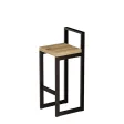 Metalowy Hoker loft z oparciem - Evoke