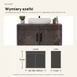 Wisząca łazienkowa szafka pod umywalkę - Beton rdzawy