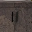 Wisząca łazienkowa szafka pod umywalkę - Beton rdzawy