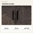Wisząca łazienkowa szafka pod umywalkę - Beton rdzawy
