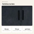 Wisząca łazienkowa szafka pod umywalkę - Beton czarny