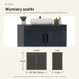 Wisząca łazienkowa szafka pod umywalkę - Beton czarny