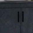 Wisząca łazienkowa szafka pod umywalkę - Beton czarny