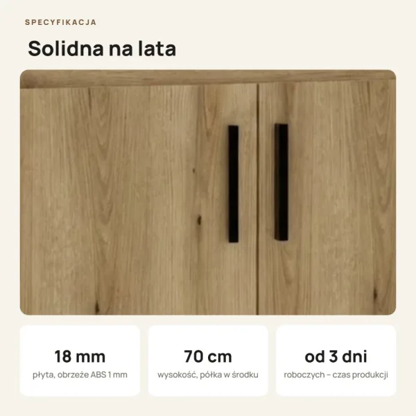 Wisząca łazienkowa szafka pod umywalkę - Evoke