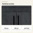 Szafka pod umywalkę - Beton czarny