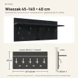 Wieszak ścienny - Beton czarny - Na ubrania 