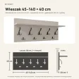 Wieszak ścienny - Kaszmir - Na ubrania  
