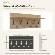 Wieszak ścienny - Dąb Cremona  - Na ubrania