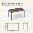 Biurko komputerowe Iron - Beton rdzawy