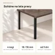 Biurko komputerowe Iron - Beton rdzawy