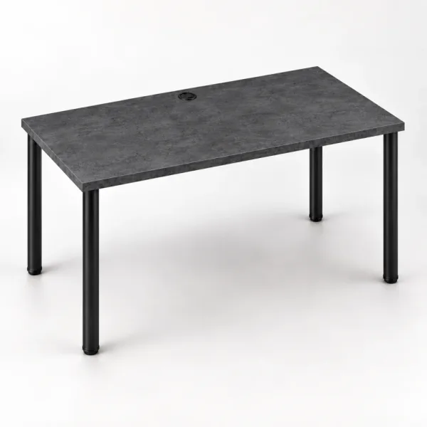 Biurko komputerowe Iron - Beton ciemny