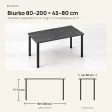 Biurko komputerowe Iron - Beton ciemny