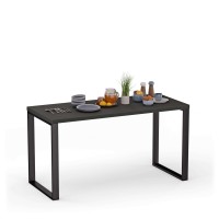 Stół kuchenny z metalowymi nogami - Czarny