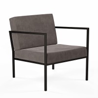 Fotel metalowy industrialny loft ciemny szary