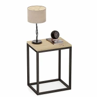 Stolik nocny loftowy Indri - Dąb artisan
