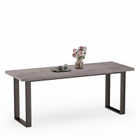 Rodzinny solidny stół do jadalni na metalowym stelażu Olaf  - Beton