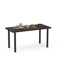 Stół kuchenny 120x60 z czarnymi nogami - Antracyt