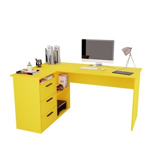 biurko szkolne narożne - żółte - aga .jpg