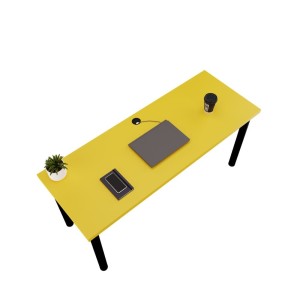 Biurko komputerowe Iron-żółte.jpg
