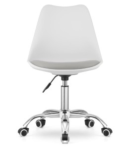 Krzesło obrotowe Edyta - Biało-szare