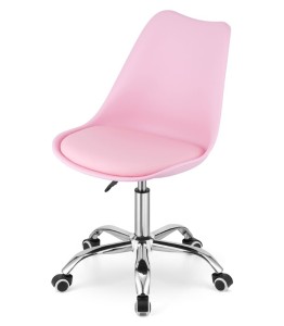 Krzesło obrotowe biurowe Edyta - różowe yrke- (2).jpg