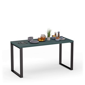 Stół kuchenny z metalowymi nogami - Zielony