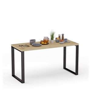 Stół kuchenny z metalowymi nogami - Dąb artisan