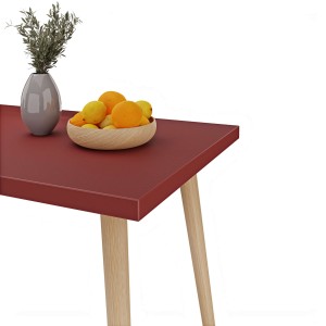 stół kuchenny z nogami bukowymi - czerwony (4).jpg