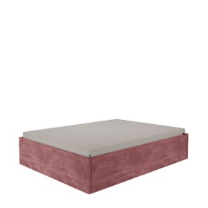 Łóżko dwuosobowe tapicerowane - Różowe