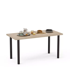 Stół kuchenny 120x60 z czarnymi nogami - Dąb Sonoma