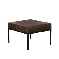 Podnóżek pufa industrialna loft  orzech ekoskóra